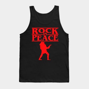 Rock In Peace RIP Eddie Munson Stranger Things Vecna Hawkins Indiana The Upside Down Tank Top